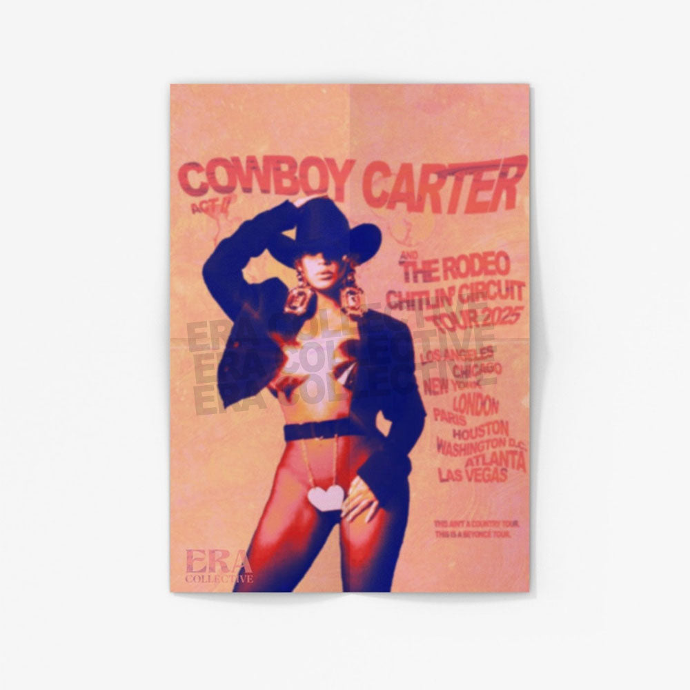 Distressed Cowboy Carter Poster