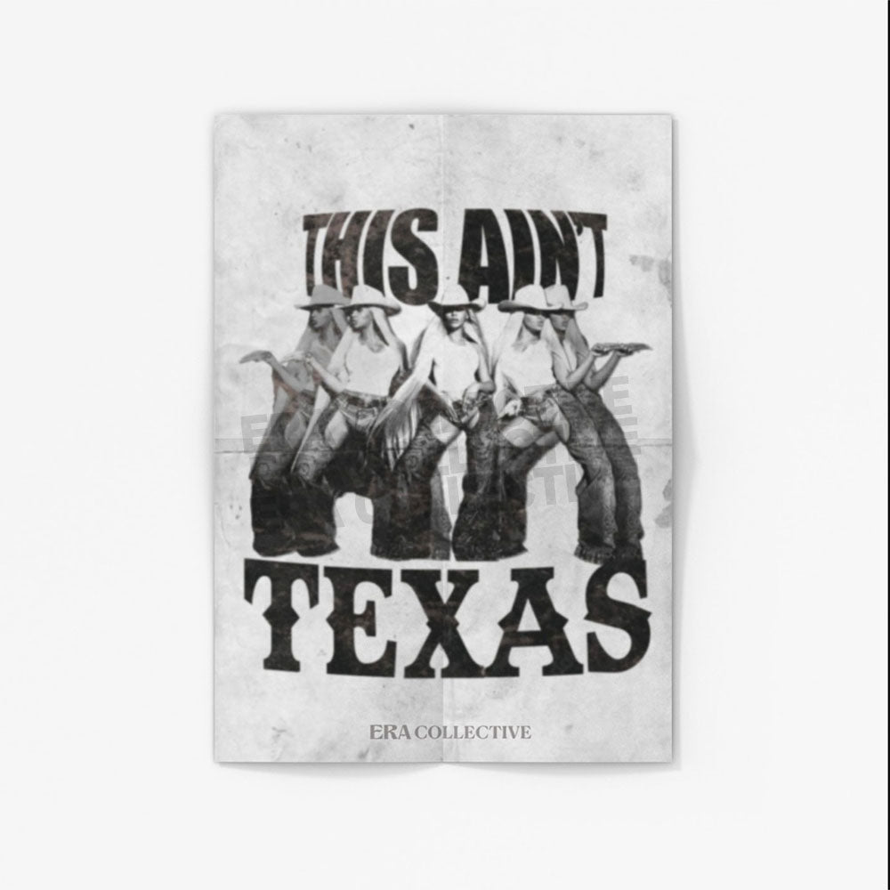 Distressed Cowboy Carter “Ain’t Texas” Poster