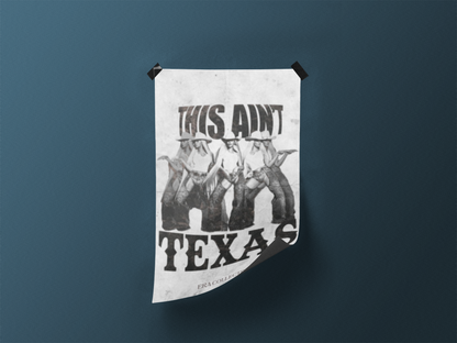 Distressed Cowboy Carter “Ain’t Texas” Poster